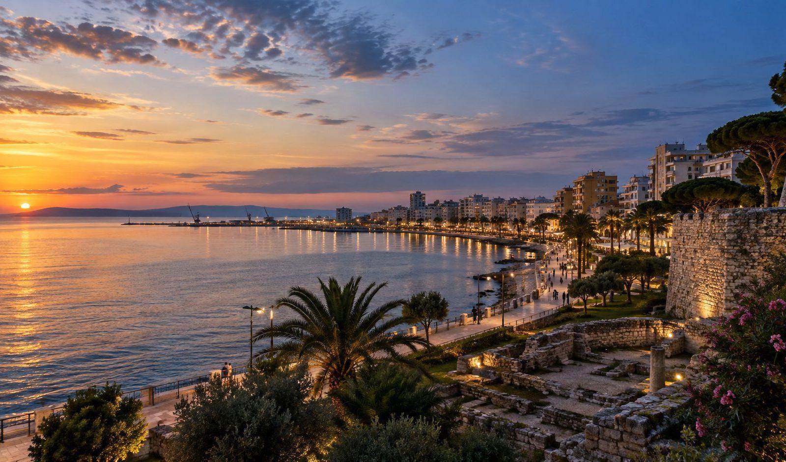 Durrësi në perëndim të diellit